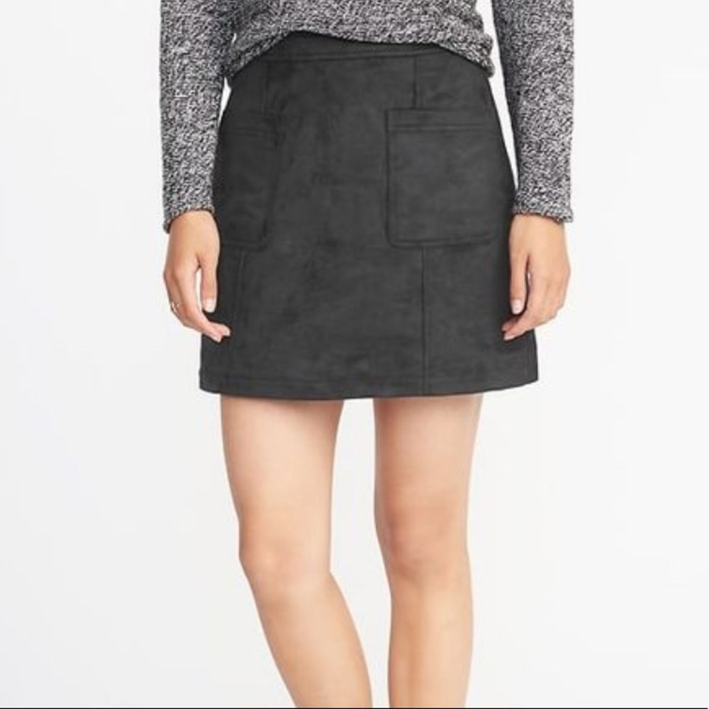 suede mini skirt